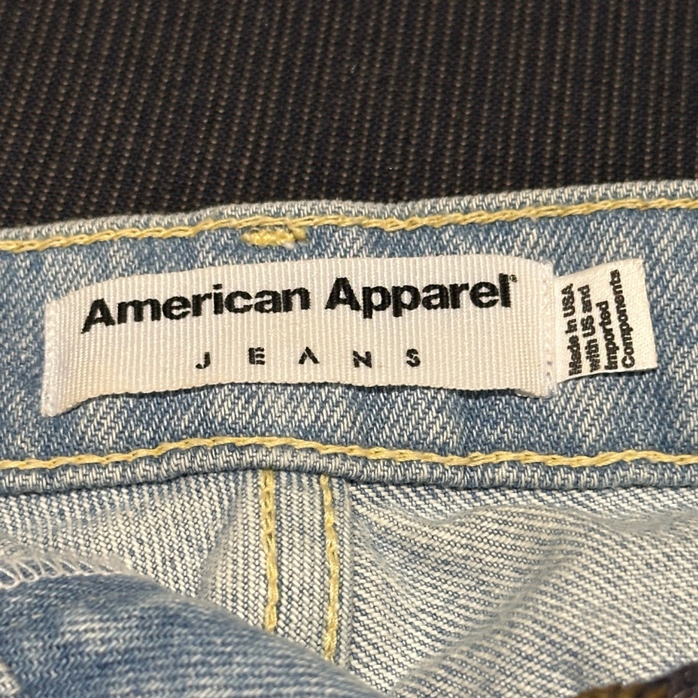 American Apparel Light Blue Jean Shorts - Picture 3 of 5